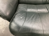 (2) SWIVEL RECLING BLACK LEATHERS CHAIRS - 4