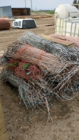 Pallet of electric page wire and posts