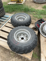 Two quad tires on Yamaha rims