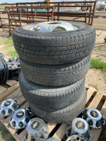 ( 4 ) Michelin tires 2019 Chev 3500 Dually Aluminum Rims w/ covers and nuts