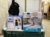 (2) BOXES PUPPY PADS, DOG BACKPACK