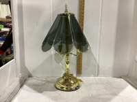 BRASS/GLASS TABLE LAMP