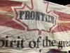 “FRONTIER” CANVAS BANNER & COLLECTION OF ASHTRAYS - 2