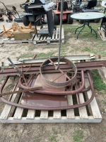 Steel headboards and footboards two partial lawn sprinklers