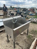 Stainless steel double sink