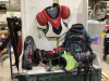 HOCKEY BAG W/ YOUTH HOCKEY EQUIPMENT & ROLLING DUFFEL BAG