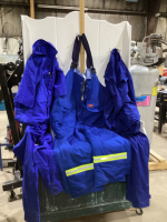 2 PAIRS COVERALLS & (1) PAIR INSULATED FR BIBS