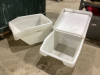 (5) PLASTIC STORAGE UNITS W/ LIDS - 2