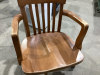 WOOD OFFICE CHAIR - 2