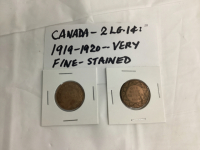 (2) CANADIAN COINS - 1919 & 1920