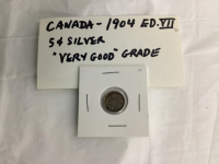 CANADIAN 1904 ED VII 5 CENT SILVER COIN