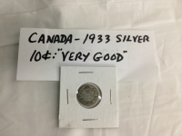 CANADIAN 1933 SILVER 10 CENT COIN