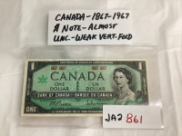 CANADIAN $1 BILL - 1867-1967