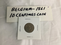 BELGIUM 1861 - 10 CENTIMES COIN