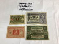 (4) OLD GERMAN NOTES - 1917-1920