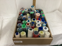 LARGE ASSORTMENT OF SERGER THREAD