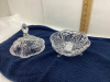 PINWHEEL CRYSTAL FOOTED CRYSTAL CANDY DISH WITH LID - 2