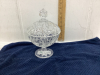 PINWHEEL CRYSTAL CANDY DISH W/ LID