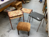 (4) STACKING STOOLS & A SMALL STOOL