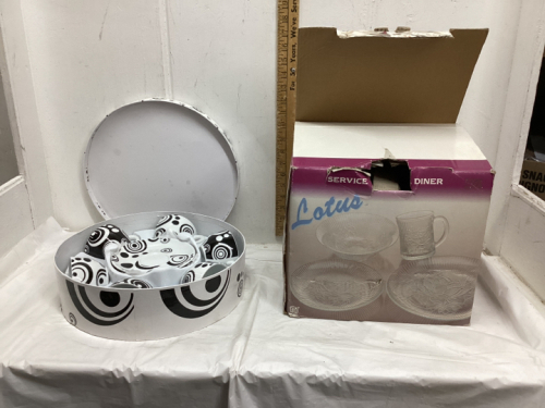 TOSCANA TEA CUP & SAUCER SET & LOTUS GLASS DINNER SET