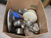 LARGE BOX OF KITCHEN/BAKEWARE ITEMS - 2