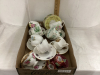 COLLECTION OF TEA CUPS & SAUCERS - 3 EXTRA PLATES