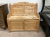 LIGHTER WEIGHT PINE WOOD STORAGE BENCH 33” LONG