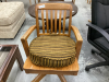 WOOD ROLLING OFFICE CHAIR - 2