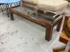 LONG COFFEE TABLE WITH GLASS TOP