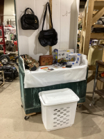 LAUNDRY BASKET W/ PURSES & DRESSMAKER II SEWING MACHINE