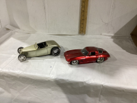 (2) JADA TOYS MODEL CARS - 1934 FORD & 1963 CHEV CORVETTE