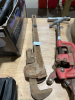 Two steel pipe wrenches