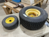 Two lawnmower tires