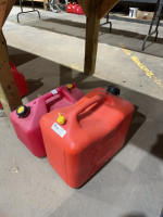 Two plastic jerrycans