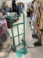 Green steel barrel cart