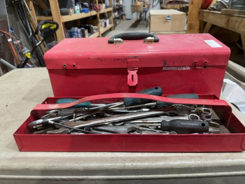 Mastercraft 19 inch red toolbox and contents