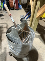 Galvanized mop, pail with squeeze