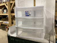 STERILITE 3-DRAWER PLASTIC STORAGE UNIT