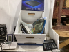 BOX W/ CALCULATORS, ROUTERS, SPEAKERS, MOUSE PADS - 2