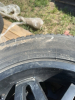 Set of four truck tires on black spoke rims - 2