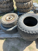 Pallet of four mixed tires