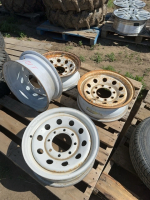 Four steel 16 inch trailer rims