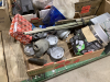 CART FULL OF MISC SHOP ITEMS - ELECTRICAL, LIGHTS, CALIBRATION GAS BOTTLES, ETC - 2