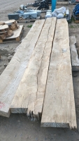 Rough cut poplar planks