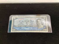 1954 CANADIAN $5 BILL