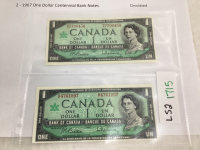 (2) CANADAIN $2 BILLS - 1967