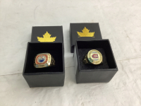 REPLICA STANLEY CUP RINGS - OILERS & CANADIANS