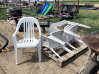 PALLET OF (5) PLASTIC PATIO CHAIRS