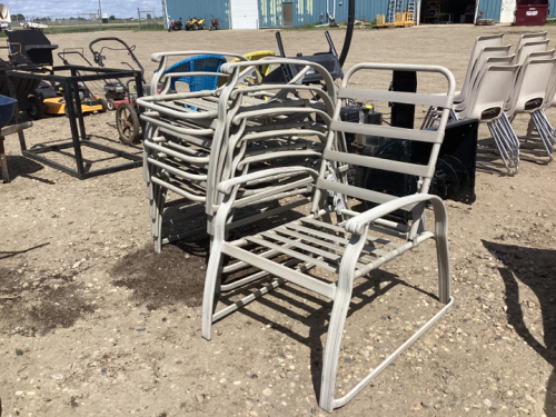 (6) FOLDING PATIO CHAIRS - ADJUSTABLE BACK SETTING