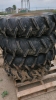 Four pivot tires on rims